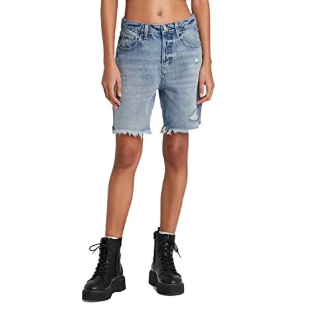 Wild Fable Blue High Rise Bermuda Shorts, 6/28